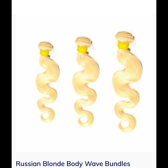 🛍👇🏽 Russian blonde body wave bundles14”16”18”